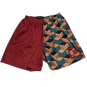 Some Slight SMSLGHT Red Gym Anime Mesh Shorts Men Size Extra Large XL Pockets